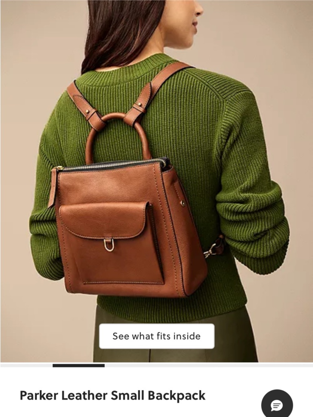 Parker Leather Small Backpack